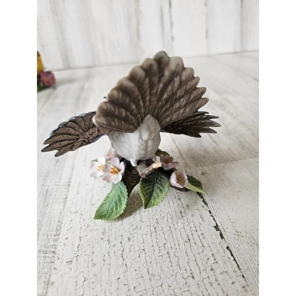 Lenox Blue Jay porcelain figurine vintage bird flowers statue - Picture 4 of 10